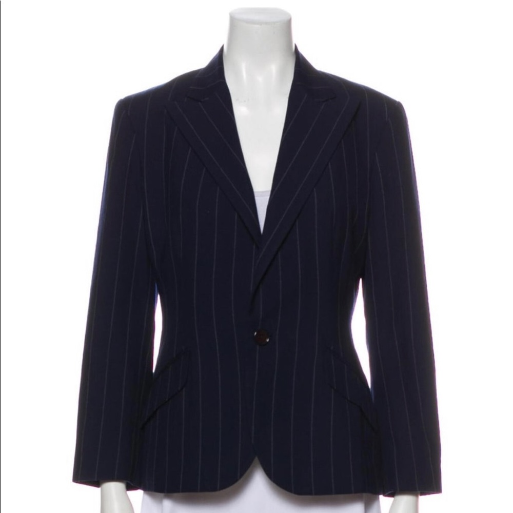 Ralph Lauren Black Label Wool Striped Blazer